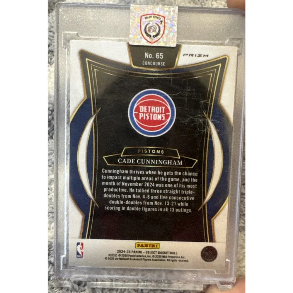 2024-25 Panini Select. Cade Cunningham. Silver Concourse. #65